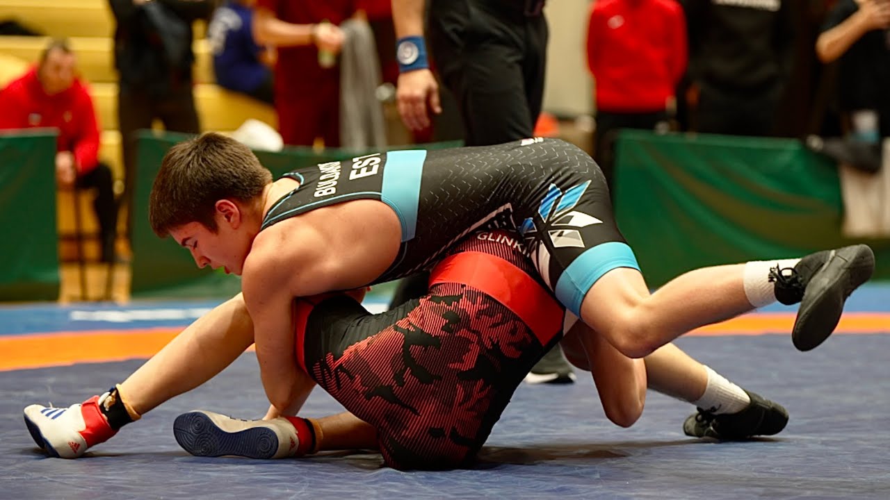 U17 Matvejs Glinkins (LAT) vs Kirill Buldakov (EST) 62kg final! Freestyle boys youth wrestling.