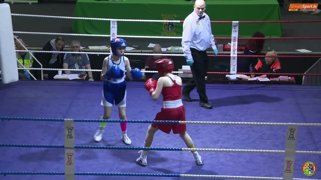 2024 National G1&2 Championship 43kg A. Fitzpatrick (Golden Gloves M) v S. O’Herron (Rochfordbridge) backdrop