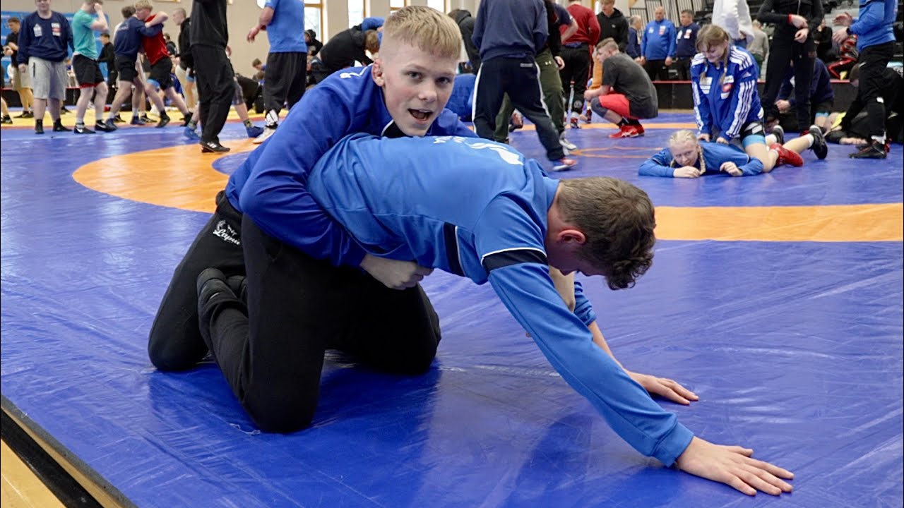 Warm-up short video. Estonia U20 national boys girls wrestling tournament 2025. background