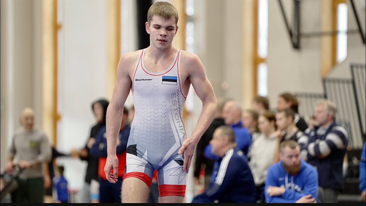 U20 Jarmo Danilov (EST) vs Daniel Jeremejev (EST) 67kg. Greco-roman boys youth wrestling tournament.