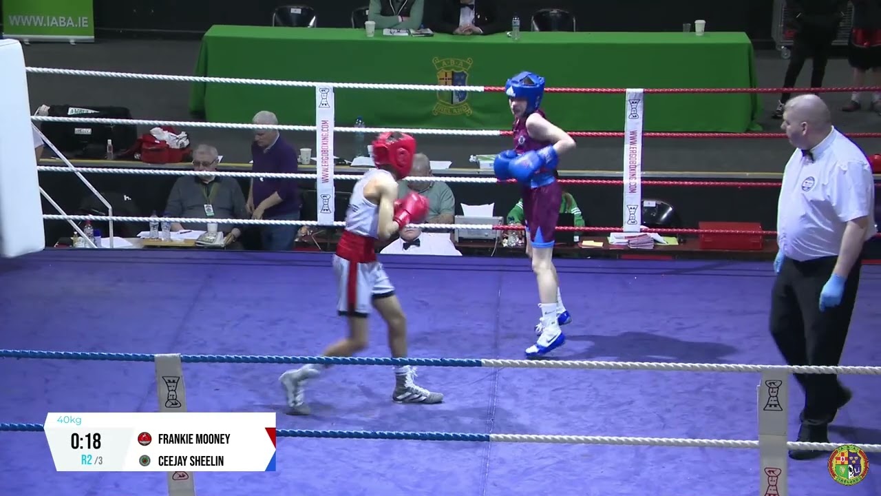2024 National BG2 Championship: 40kg Frankie Mooney (Banbridge) v Ceejay Sheelin (Tredagh) background