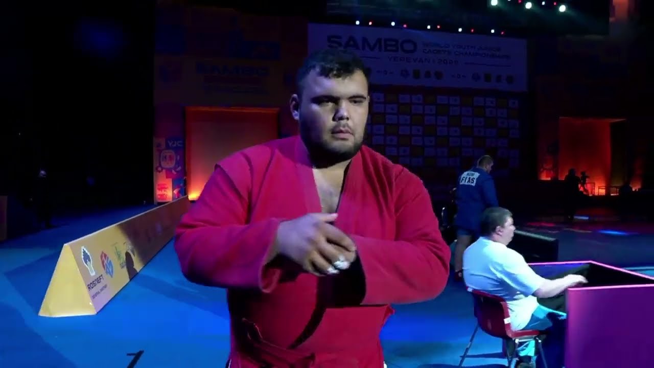 MAKHSUDOV vs MESAR. +98 kg Youth male. World Cadets, Youth and Junior SAMBO Championships 2022 background
