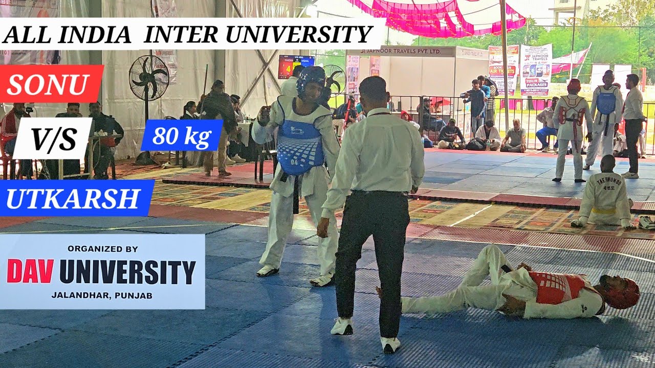Sonu vs Utkarsh 🔥 80kg Taekwondo Fight | AIU Inter University 2026 #taekwondo 