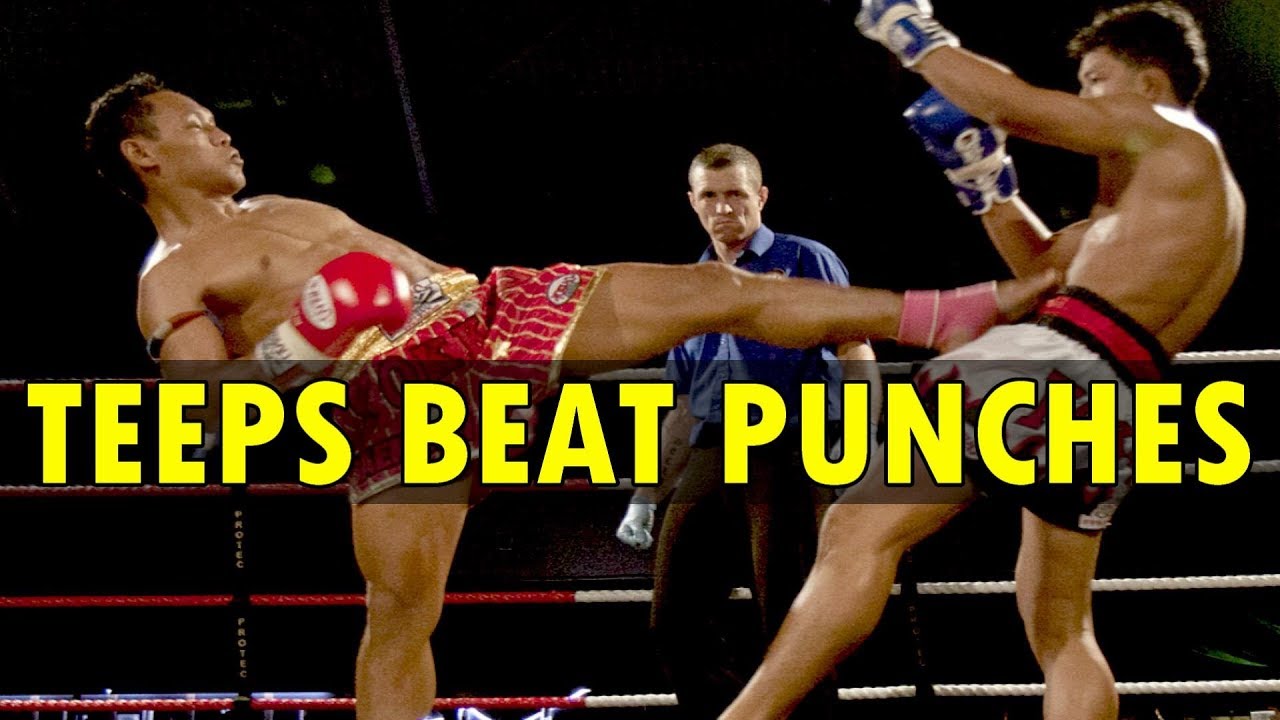 When Teeps Beat Punches | Muay Thai Teep Highlight background