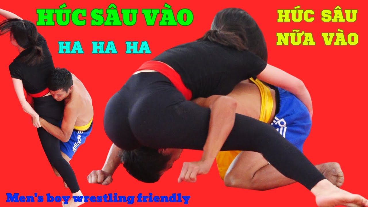 VẬT NAM NỮ- PHA LAO GẦM RẤT SÂU của anh trai thôn ĐỨC LÂN.Vietnamese Mens women's Wrestling. backdrop