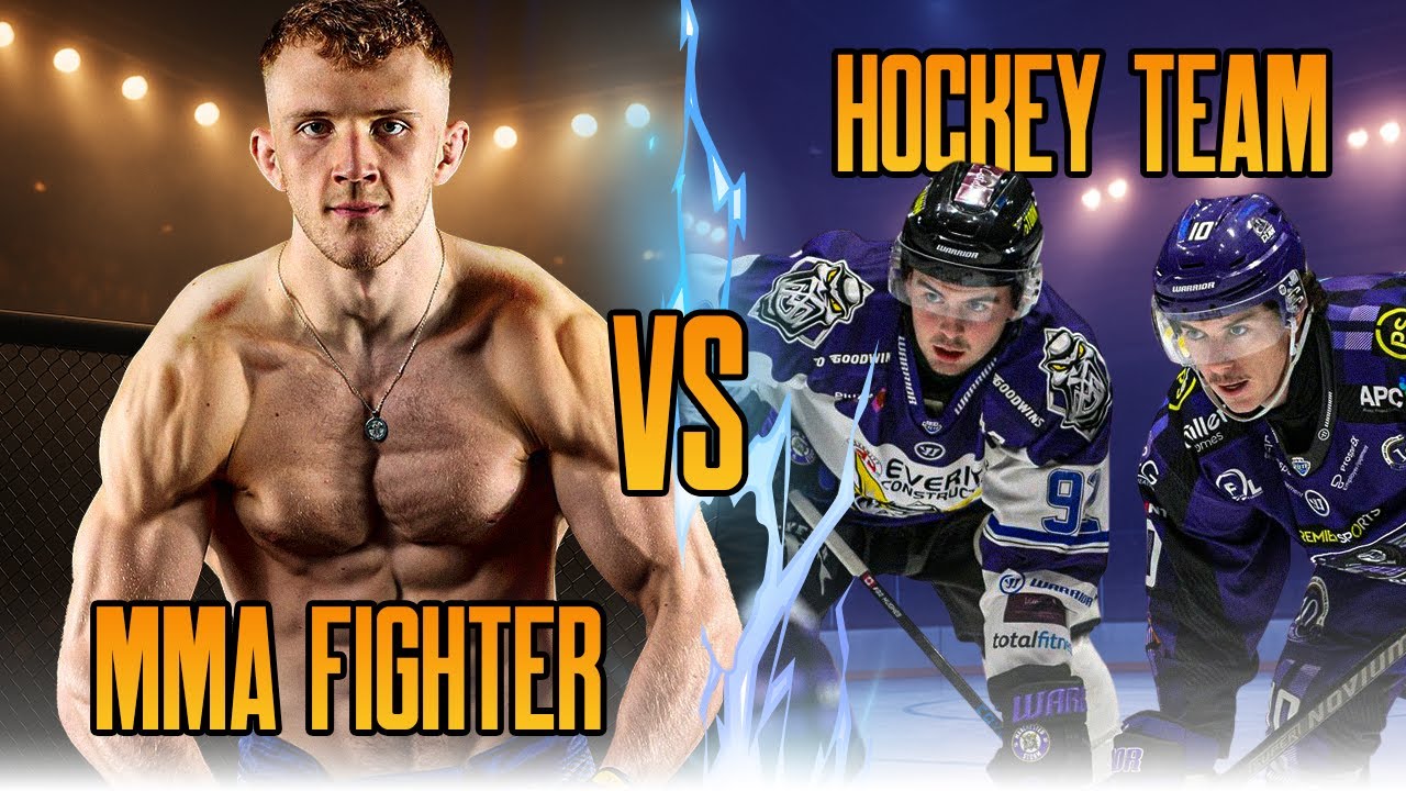 STRENGTH TEST - Undefeated FIGHTER vs. TWO Hockey Players