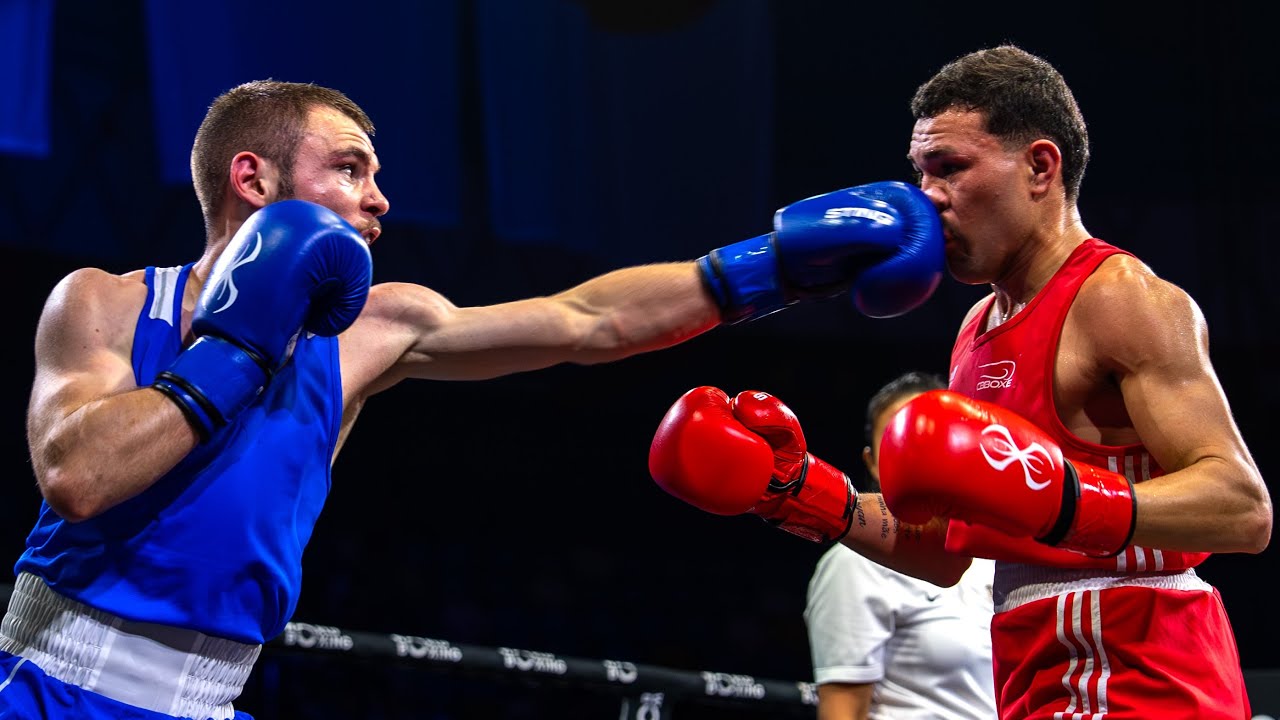 Yasen Radev (BUL) vs. Michael Trindade (BRA) World Boxing Cup 2025 QF's (55kg) background