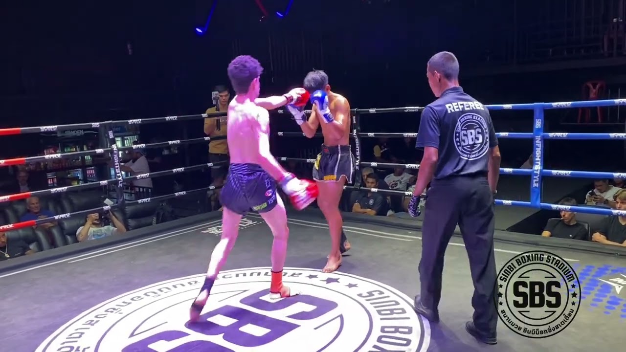Mustafa Tiger Muay Thai 🇮🇶(red) vPetchpanom Jea Hong Muay Thai 🇹🇭((blue) background