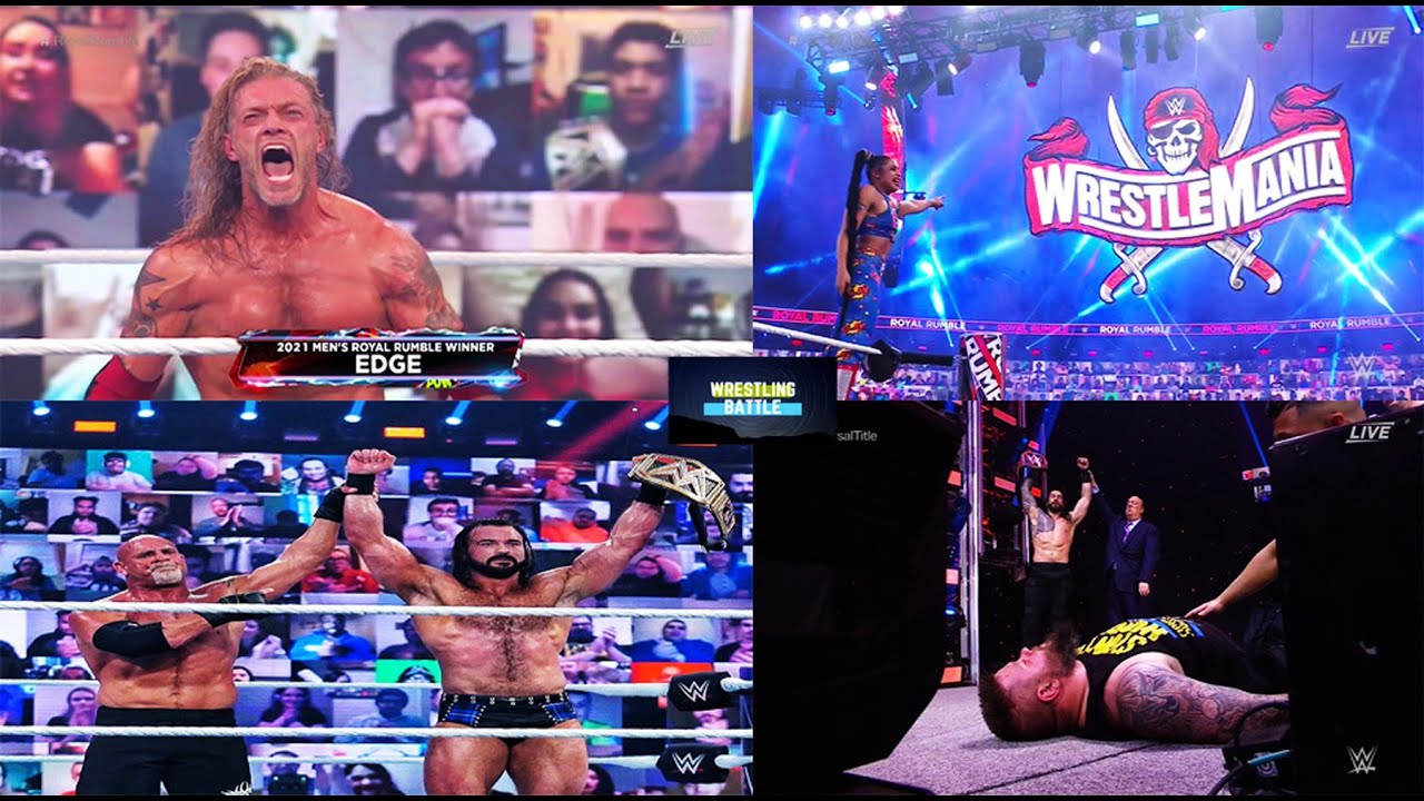 WWE Royal Rumble 2021 Highlights- Edge/Bianca Wins Royal Rumble, Carlito Returns, Shocking Returns | background