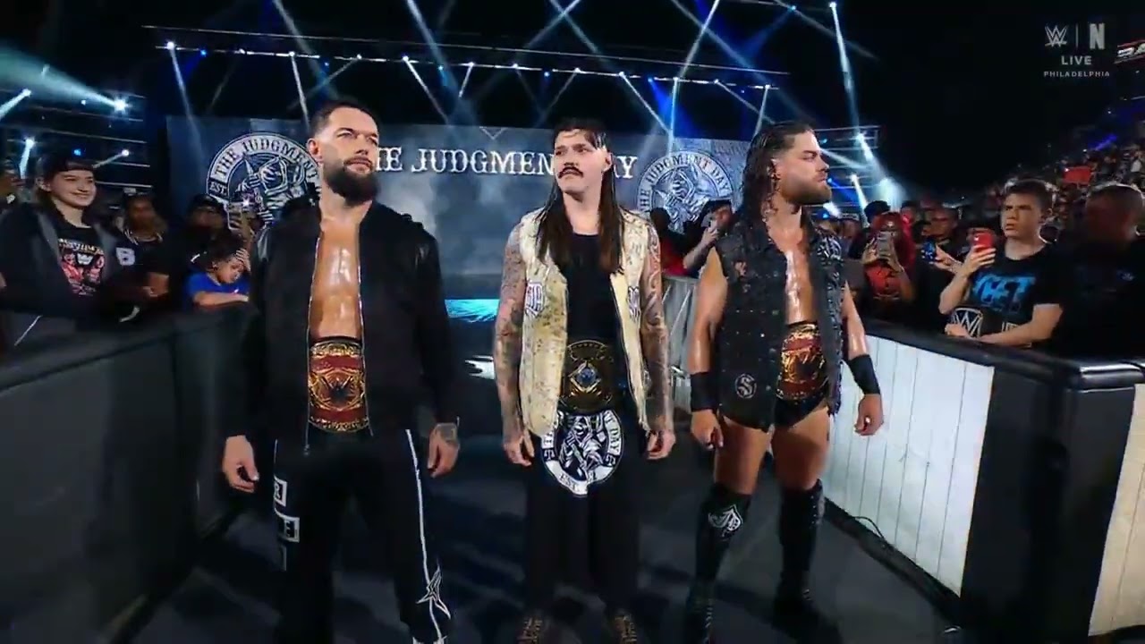 The judgment Day Entrance _WWE RAW 18 August 2025 background
