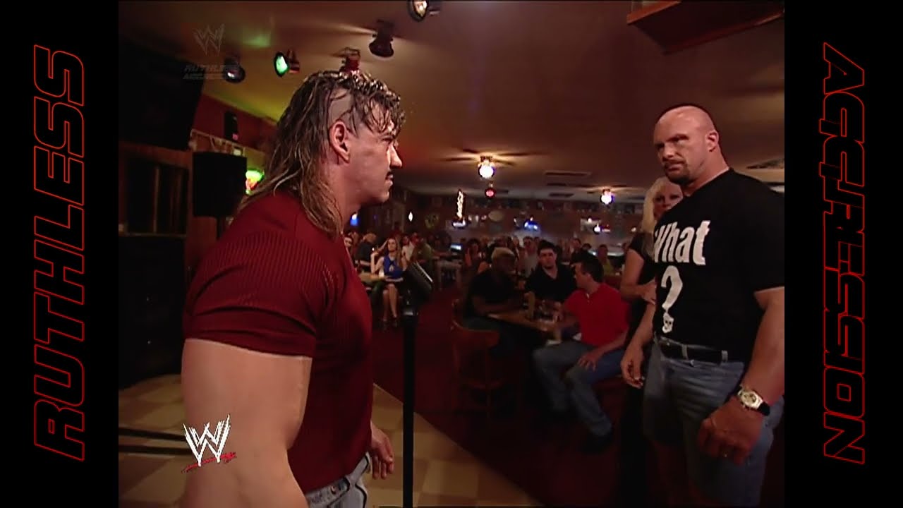 Stone Cold & Eddie Guerrero in a bar | WWE RAW (2002) background