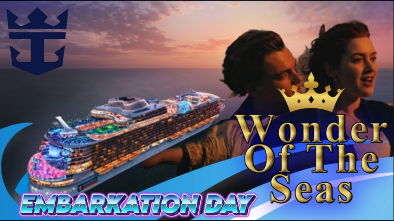All Aboard Royal Caribbean Wonder Of The Seas For Embarkation Day backdrop