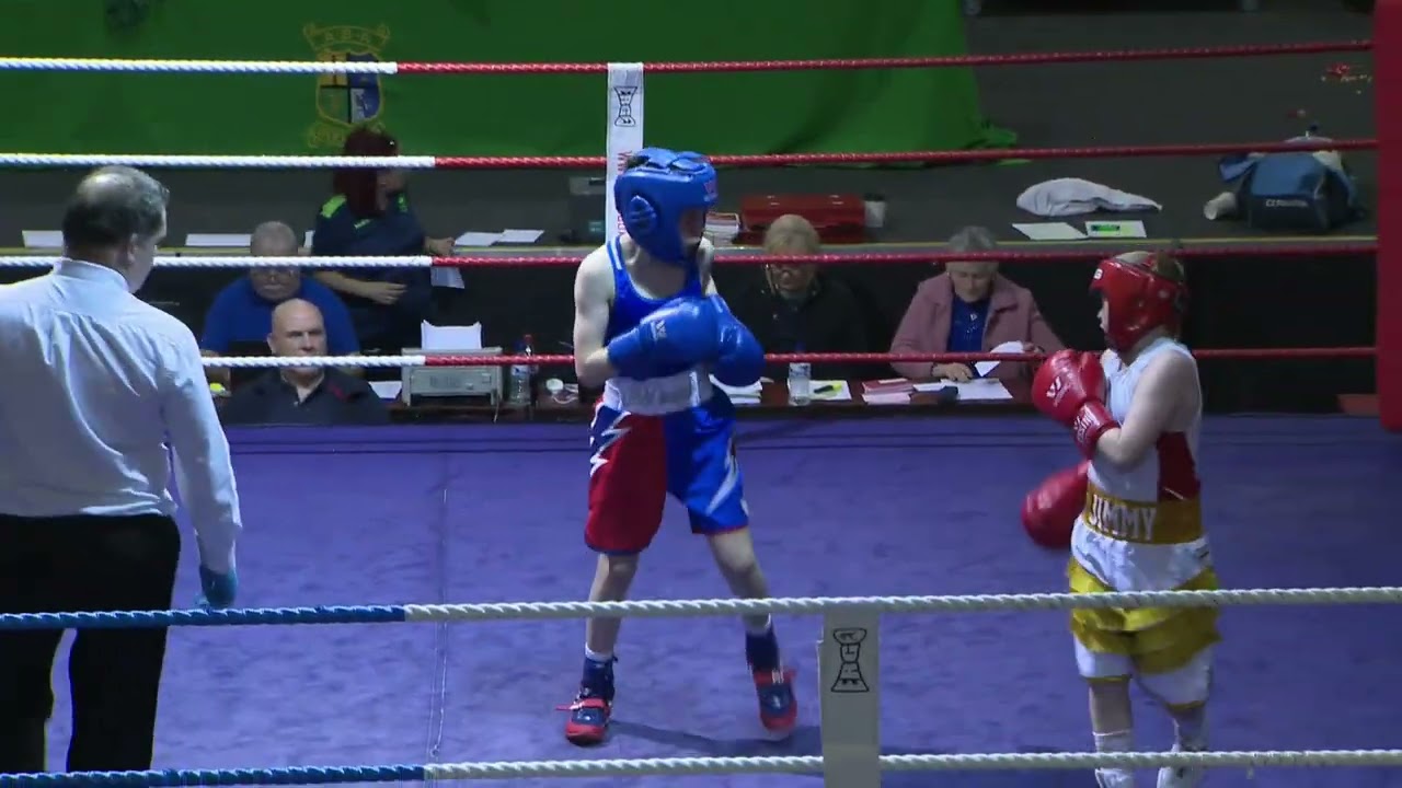 2024 National B3 Championship 38.5kg: Jimmy Donoghue (Titans) v Tommy McDonagh (Olympic C) backdrop