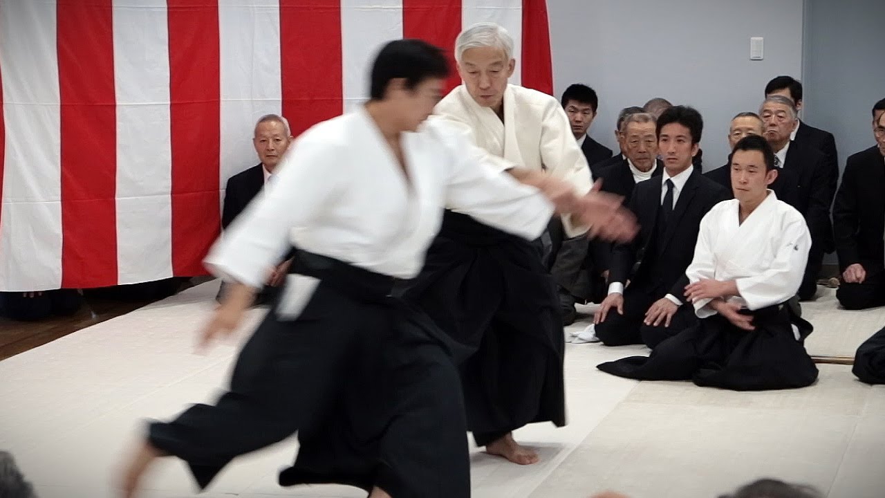 Aikido Doshu Moriteru Ueshiba Demonstration - Aikikai Kagamibiraki 2017 background