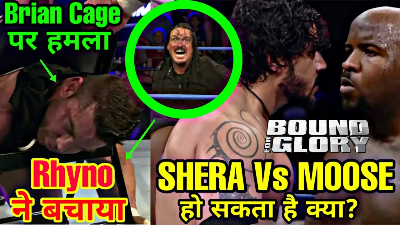 जवाब दो MAHABALI SHERA - Rhyno Saves Brian Cage ! Mahabali Shera Vs Moose at bound for glory? background