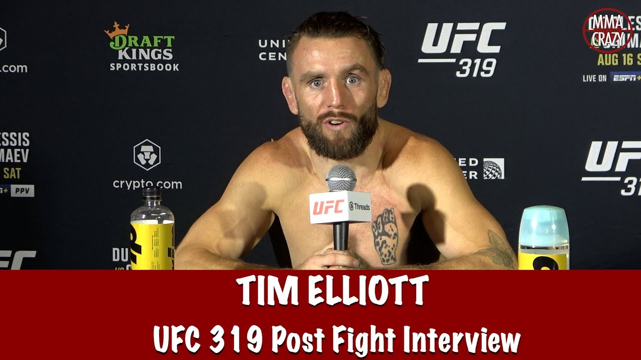 Tim Elliott talks on issues with weigh in scales, & talks submission win at UFC 319 background