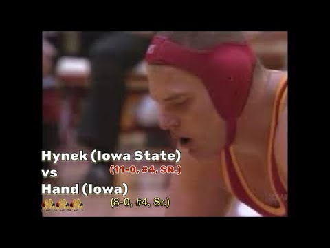 College Wrestling: Trent Hynek, Iowa Stare vs Wes Hand, Iowa
