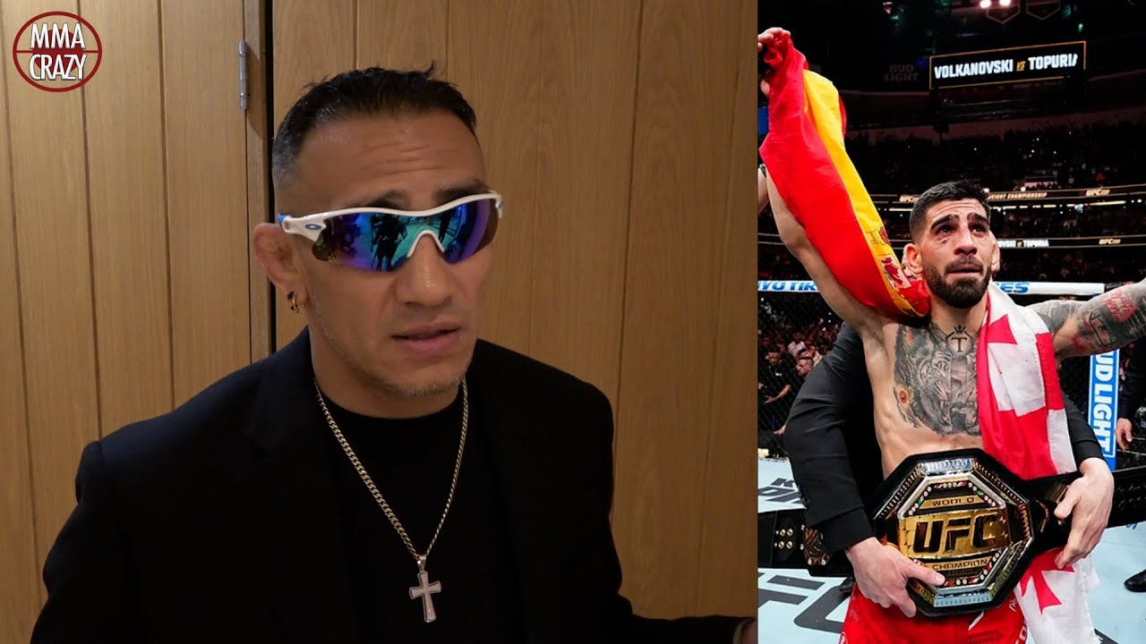 Tony Ferguson on UFC lightweight champion Ilia Topuria “170 will be too much for him” background