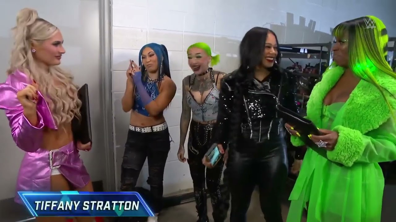 Tiffany Stratton slaps Michin: SmackDown, Feb. 2, 2024 background