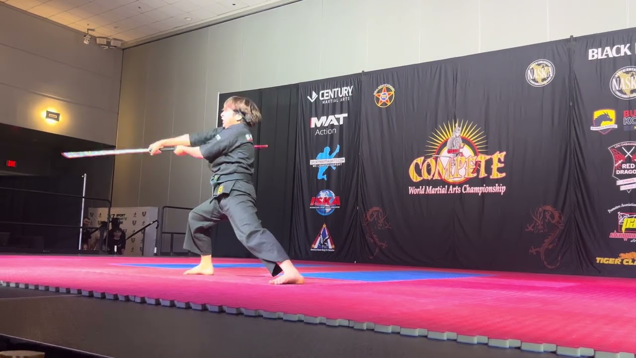 Michael Molina 13 and Under Boys Weapons Overall Grand Champion Demo - Compete Internationals 2025 background