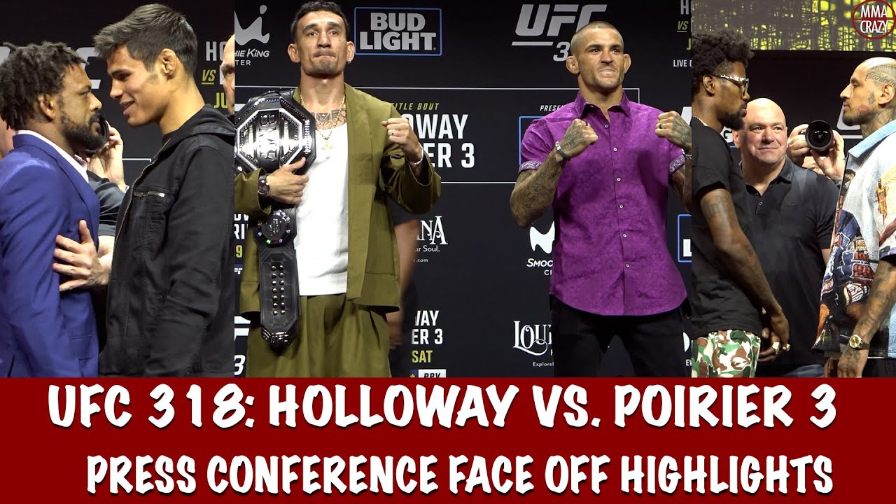 UFC 318 Pre Fight Press Conference FACE OFF Highlights
