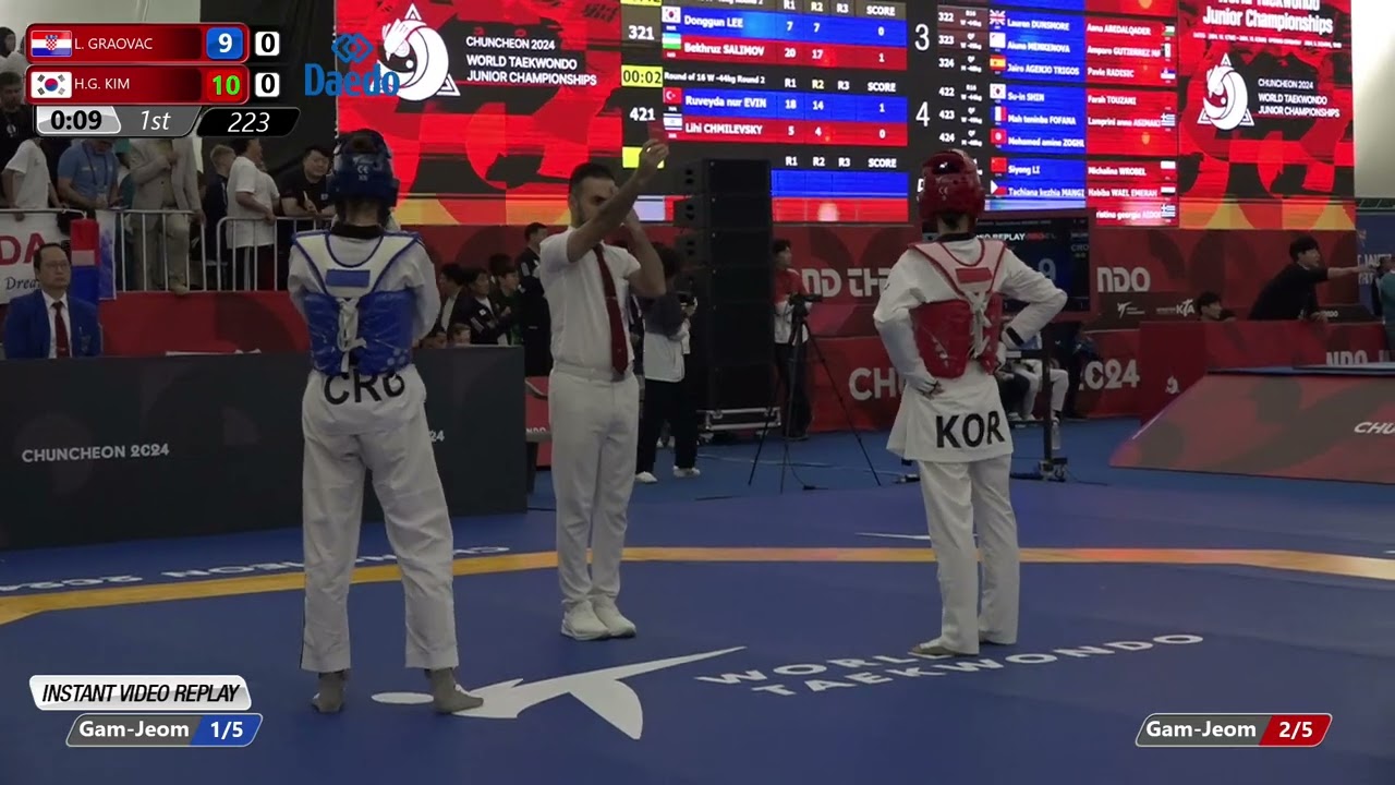 223 Quarterfinals Women 49kg CRO L GRAOVAC KOR H G KIM