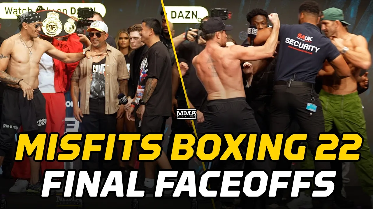 Darren Till & Luke Rockhold Separated, Tony Ferguson & Salt Papi Dance At Misfits Boxing 22 Weigh-In backdrop