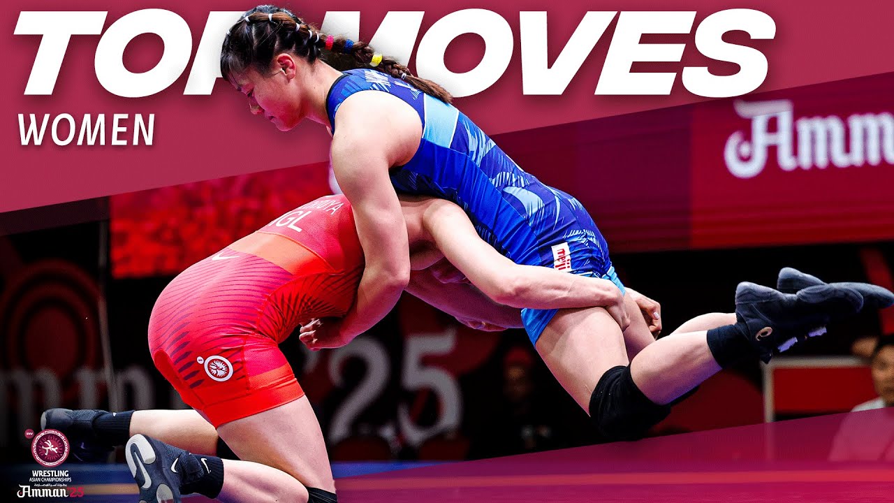 Top Moves Women’s Wrestling | Senior Asian Championships | Jordan • Amman background