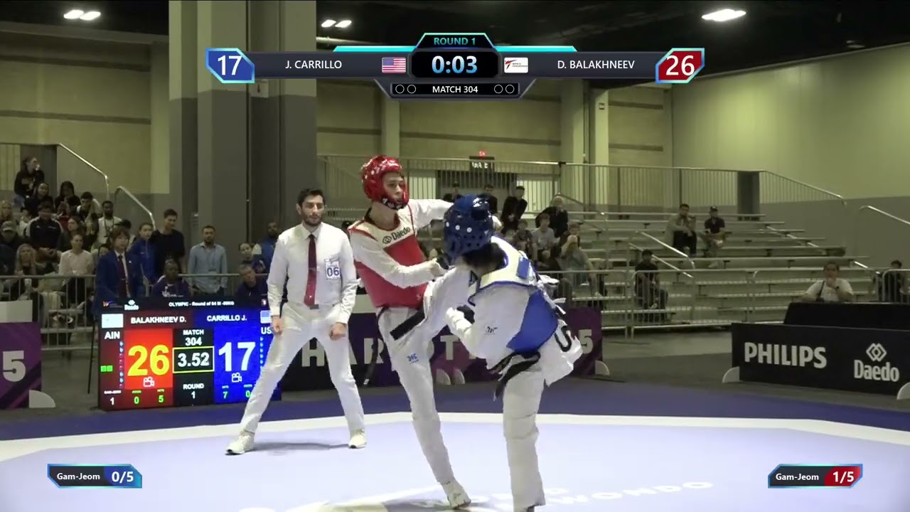 304 Round of 64 M 58kg USA J CARRILLO AIN D BALAKHNEEV PGM