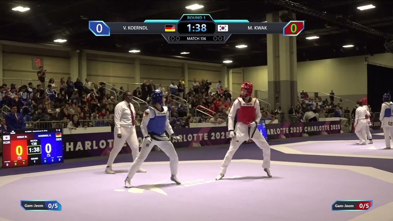 136 Quarterfinals W 67kg GER V KOERNDL KOR M KWAK PGM background