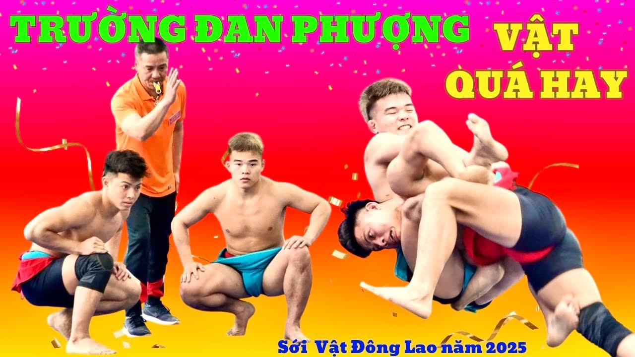 Giải nhì kịch tính của Nguyễn Văn Trường Đan Phượng tại sới Vật Đông lao năm 2025. Mens Wrestling background