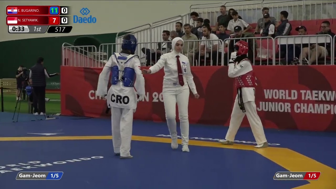 517 Round of 32 Women 55kg CRO BUGARINOVIC Ema INA SETYAWIKANTI HARMAWAN Nazira