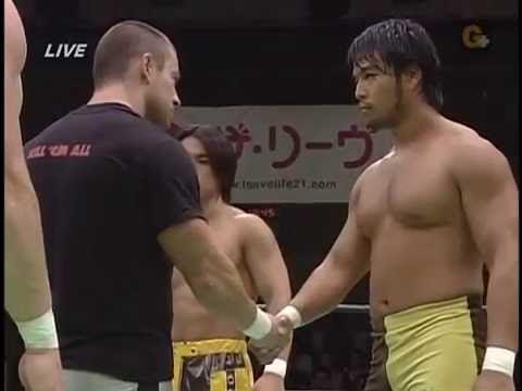 NOAH - Bryan Danielson & Davey Richards vs KENTA & Taiji Ishimori background