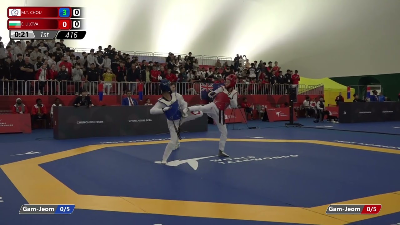 416 Round of 32 Women 55kg TPE M T CHOU BUL E LILOVA background
