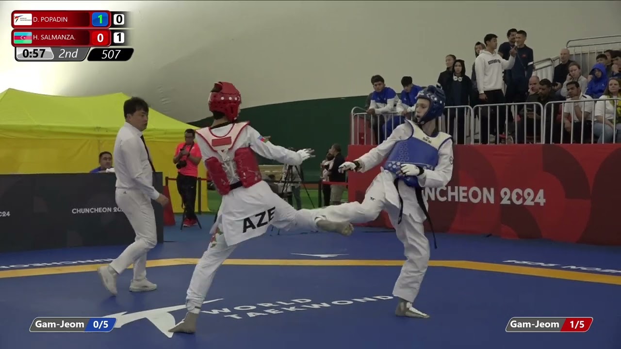 507 Round of 64 Men 51kg AIN D POPADIN AZE H SALMANZA