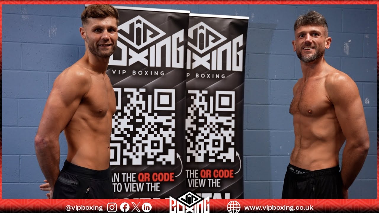 WEIGH IN - James Moorcroft vs Dom Hunt Super Welterweight Commonwealth Eliminator background