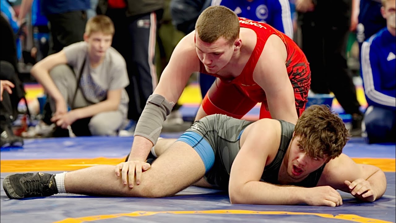 U17 Arnas Jokimcius (LTU) vs Yaroslav Hladysh (UKR) 92kg. Freestyle boys youth wrestling tournament.