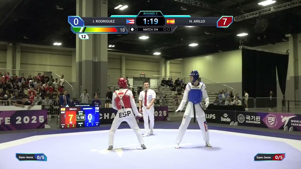 314 Round of 32 M 58kg PUR I RODRIGUEZ ESP H ARILLO PGM