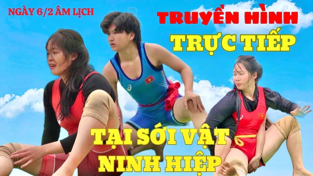 P2 ngày 6/2 Live Trực Tiếp ngày cuối giải vật chùa Nành Ninh Hiệp mens Women's wrestling. background