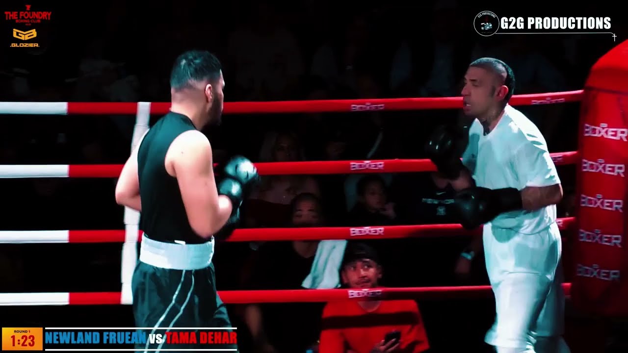 THE FOUNDRY & GLOZIER BOXING BARBER BASH 2 - NEWLAND FRUEAN vs TAMA DEHAR Boxing Fight background