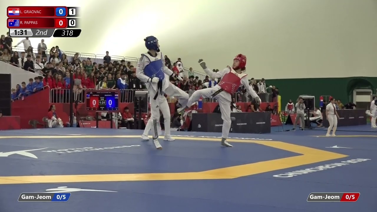 318 Round of 16 Women 49kg CRO L GRAOVAC AUS R PAPPAS