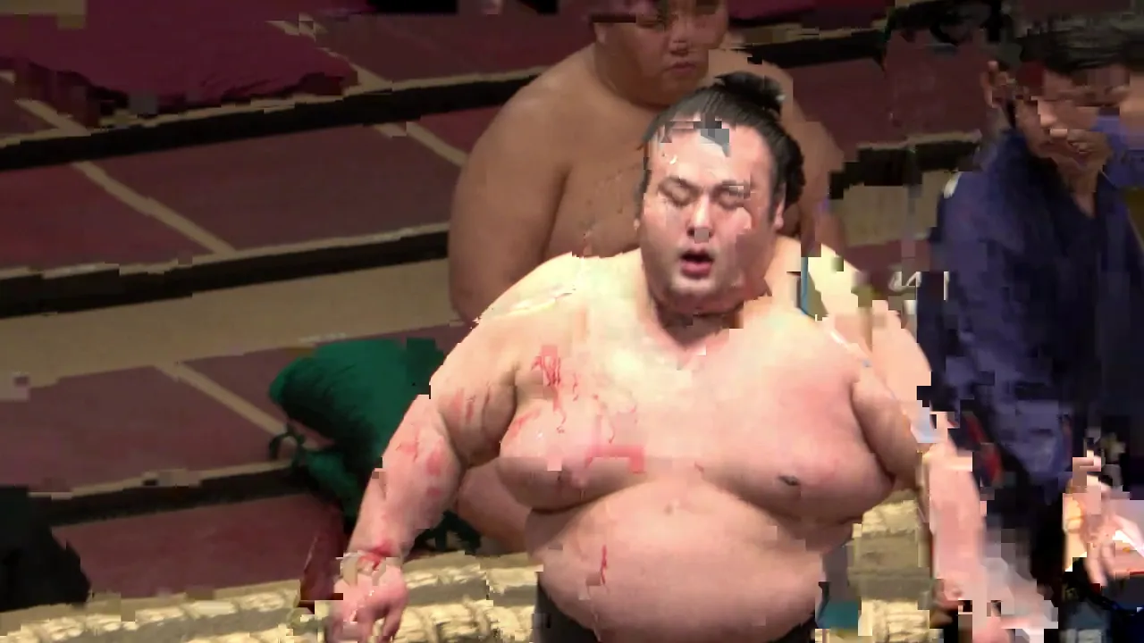 Jan 2021, Day 3: Takakeisho v Hokutofuji slugfest close up... and other bouts! background