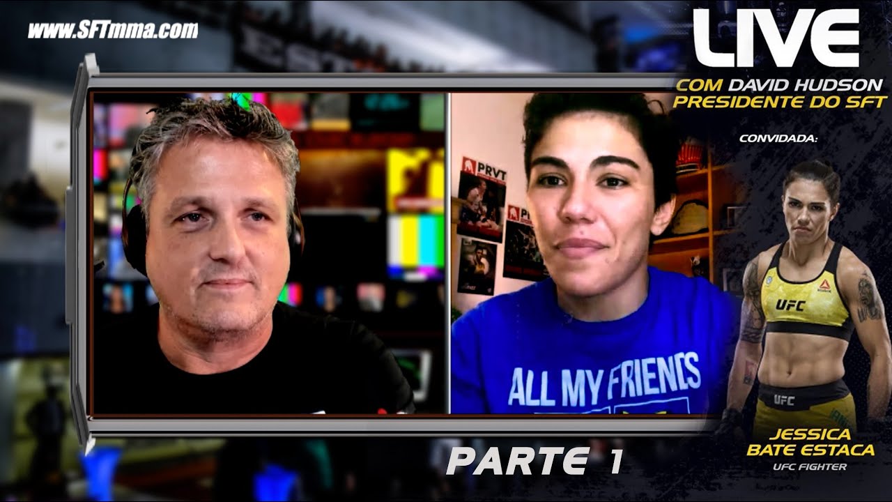 LIVE com pres. do SFT, D. Hudson - bate papo com a campeã do UFC Jessica "Bate Estaca" - MMA PARTE 1 background