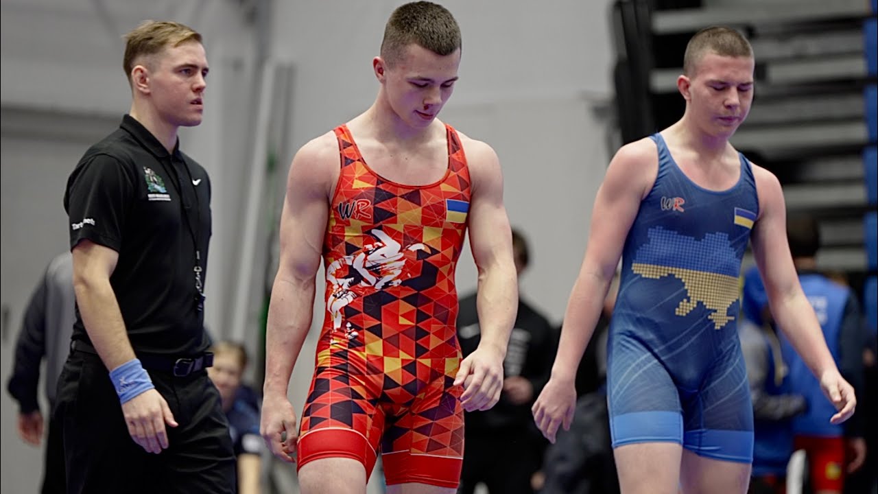 U15 Dmytro Harbazh (UKR) vs Nazar Shevchenko (UKR) 75kg. Greco-r boys youth wrestling tournament. backdrop