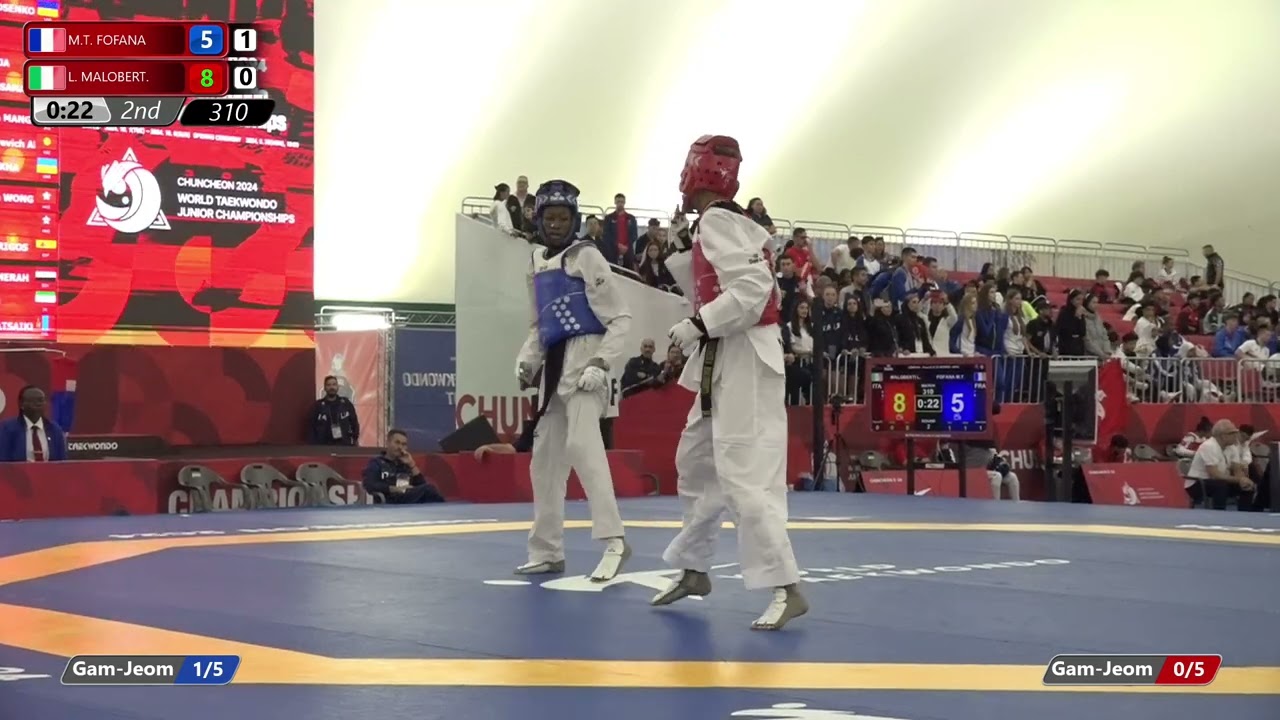 310 Round of 32 Women 49kg FRA M T FOFANA ITA L MALOBERT