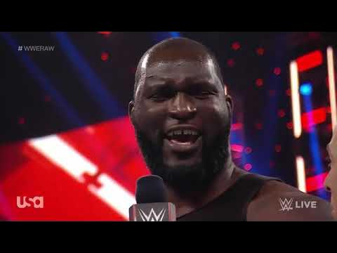 Bobby Returns To Confront Omos, WWE Raw, March 28 2022 background