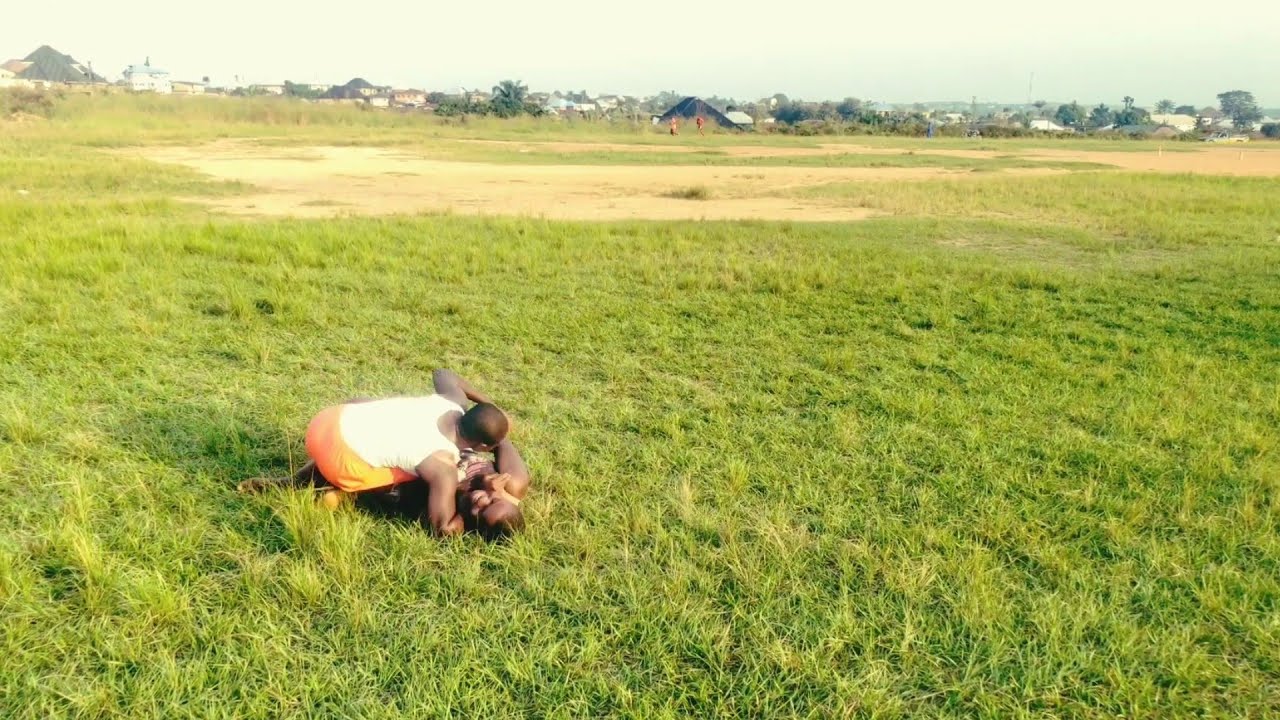 Strong African women wrestling