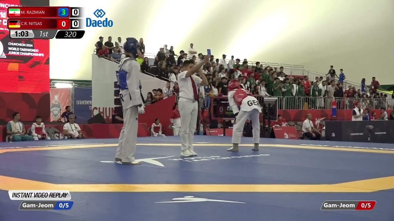 320 Round of 16 Men 48kg IRI M RAZMIAN GER C R NITSAS