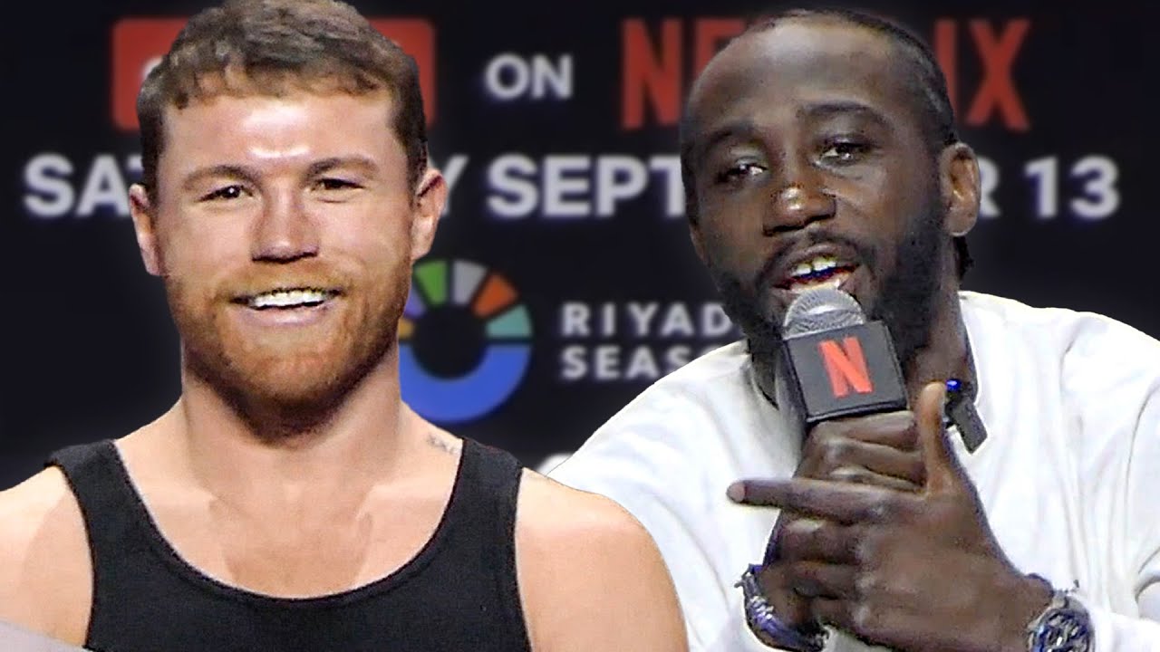 HIGHLIGHTS | Canelo Alvarez vs. Terence Crawford • FINAL PRESS CONFERENCE | Netflix Boxing background