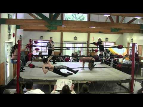 Riot vs. Administration AND Rigor Von Slasher vs. "Dastardly" Danni Deeds - Part 1 (ECCW) background